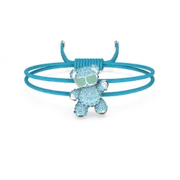 neckless for woman Swarovskis Jewelry Matching Teddy3d Blue Teddy Bear Bracelet Swallow Heartbeat Little Bear Bracelet