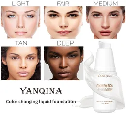 Yanqina 30ml de cor alternativa de líquido base líquido base foste de uso longo líquido controle de óleo Fundações creme mulheres maquiagem8201525