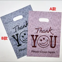 Wholesale-200pcs lot thank you Printed Plastic Recyclable Useful Packaging Bags Shopping Hand Bag Protable Boutique Gift Carrier 213a