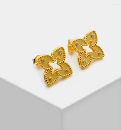 스터드 귀걸이 Amorita Boutique GoldPlated 18K 지르콘 드롭 기념일 선물 선물 고급 신부 이어링 쇼 웨딩 GEO8156170