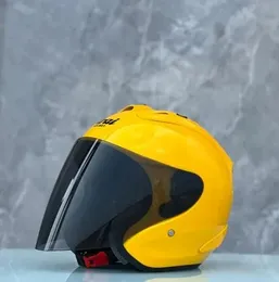 Sarı Motosiklet Yarım Kask Açık Hava Spor Erkek ve Kadın Motosiklet Yarış Kaskları Açık Ön Dot Onay 1