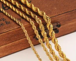 سلسلة قلادة مملوءة بالألوان الذهب 24K للرجال والنساء سوار قلادة حبل الذهب جودة عالية 9489166
