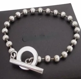 Luxus 6ucci Schmuckkreis Ballkette Perlen Kippkalte 925 Sterling Silber Armbänder für Frauen Männer Paare mit Logo Brandbox Bangl886893