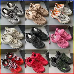 Designer Brand Herr Mens Women Track 3 3.0 Casual Leather Sneakers Nylon Print Platform Shoes Designer Shoes For Men Women With Box Track DHGATE 2024 Nyheter Toppkvalitet 3XL