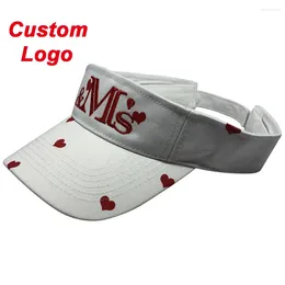 Berets Custom Sun Visoor Cap Youth Girls Players Headwear Basketball Golf теннис изогнутый края без Crown Sport Hat