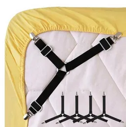 Adjustable Triangle Bed Sheet Clips Straps Gripper Blanket Suspender Fitted Sheet Fasteners Holder Home Practical Tool 14pcs set38880624