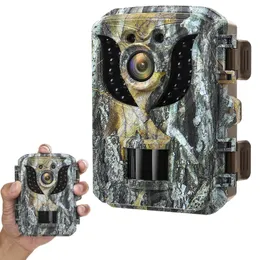 Mini Câmera de Trilha de Caçador 16MP 1080p HD Visão noturna infravermelha à prova d'água Motivo ao ar livre Scouting Scouting PO TRAPS Y240423