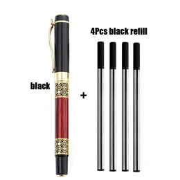 14 PCSSET Okul Ofisi için Doldurma ile Lüks Metal Beyan Kalemi Mavi Siyah Ballpen Kırtasiye Malzemeleri Pens 240425