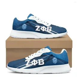 Buty swobodne Zeta Phi Beta Sigma Print Treakers for Women Designer Lace Up Przytulny miękki trening na świeżym powietrzu Basketball