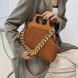 Вечерние сумки Толстую цепь женская сумочка высококачественная кожаное плечо PU для женского дизайнера мешков для женского поперечного телека