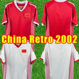 China Retro 2002 Soccer Jerseys Fan 02 Chinese Pr Li Tie Zhao Junzhe Sun Jihai du Wei Su Maozhen Ma Mingyu Classic Vintage Zhiyi New Sport Football Shirt Men Size S-XXL