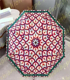 Açık Mekan Anti UV Şemsiyeleri Tam Otomatik Şemsiye Mektubu Basılı Tasarımcı Katlanır Şemsiye Rüzgar Geçirmez Su Geçirmez Güneşlik 8400054