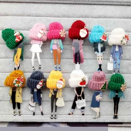Pins Brooches Fashion Pins For Woman Es Girls Cartoon Models Acrylic Brooch Wool Hat Clothing Jewelry Accessories Christmas Gifts D Dhkmg