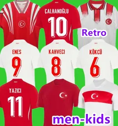 2024 Turkiet Soccer Jerseys Euro Cup 1996 Hakan Tugay Kahveci Burak Kenan Karaman Hakan Calhanoglu Zeki Celik Sukur Ozan Kabak Yusuf Yazici Turquia Football Shirt