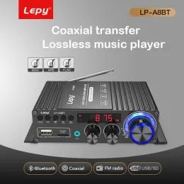 アンプLepy LPA8BT同軸デコードパワーアンプアンプAmplifier FM USB SD LOSSLESS MUSIC PLAYER 2X30W High Power Amplificador 5.0 Bluetooth