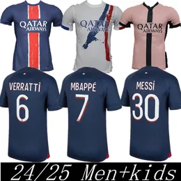 24 25 Maillot Mbappe Futbol Formaları Çocuk Kiti Oyuncu Versiyonu Eğitim Öncesi Maç 2024 2025 Maglia Paris Evde Futbol Gömlek Hakimi Fabian Vitinha O Dembele Barcola