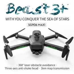 SG906 MAX1 MAX DRONES MED 4K CAMALE FÖR VÄLVER Följ mig Drone GPS Lång flygtid Automatisk hinder Undvikande 3-Axis Gimbal Borstless Motor RC Distance 3 km 2-1 279C