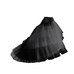 Ny vit båge 3 lager Crinoline Petticoats för bröllopsklänningar Långt bröllopståg i petticoat 269R