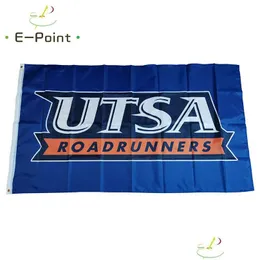 Flagi banerowe NCAA UTSA Roadrunners Flag 3x5ft 90CMX150CM Dekoracja poliestrowa Flying Home Garde