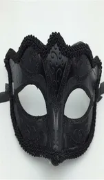 Schwarze Venedigmasken Maskerade Party Maske Weihnachtsgeschenk Mardi Gras Man Kostüm Sexy Spitze Fransen Gilter Frau Tanzmaske G563274Y7138581