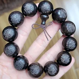 Strand Authentic Blackwood Hui Nationality Ornament 33Piece99Beads Pieces Wood Bead Armband 20mm Ping Jiqing