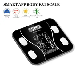 Escala de gordura corporal Smart BluetoothCompatible sem fio Medição eletrônica USB IMB Multifuncional com tela LCD 2202184776458