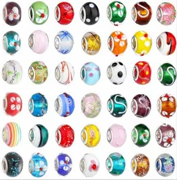2015 New Glass Beads charms Prette European Murano Glass Biagi Big Big Hole Rroll Beads fit for Charm Braceletsnecklace Mix Col7395756