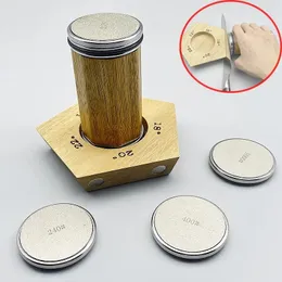 Verkaufen Magnetischer Rollmesser -Spitzer Tumbler 12 15 18 20 22 Grad Pentagon Holz DIY Fixed Winkelschärfen Stein Set 240424
