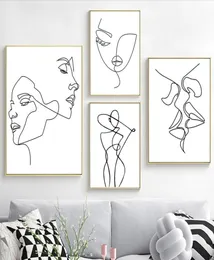 Nordic Minimalist Figures Line Art Sexy Woman Body Nude Wall Canvas Paintings Drawing Posters Prints Decoration for Livingroom5847988