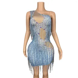 Stage Wear Fashion Fringes Dressista Singer dançarina Sexy Tassel Performance Costume feminino Feminino Latin Dance Haiwan