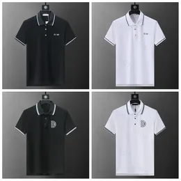 5A 2024 Męskie koszulki polo Designer Polos koszule dla mężczyzny moda focus haft haft wąż podwiązka pszczoły nadruk ubrania ubrania tee czarna biała mens t koszula 001