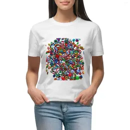 Kadın Polos Milletleri Dünya Bayrağı Bloklar T-Shirt Kısa Kollu Tee Estetik Kıyafetler Kadınlar için T-Shirts