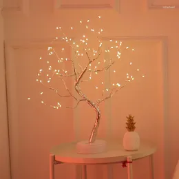 Lampade da tavolo RGB Luci a spago Luci a corde decorazioni per la stanza lampada albero per luccichio camera da letto