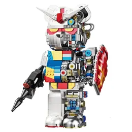 32 -см мультипликационное действие фигура Mechanical Bear Robot Blusters Blusts Blocks Кирпич