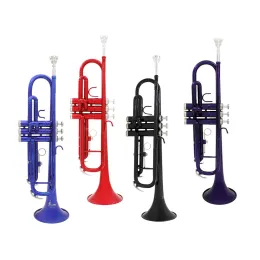 Strumenti M MBAT Tromba musicale a colori BB B Trompeta piatta Tromba Strumento Trompete in ottone professionale con guanti per bocchetto