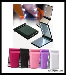 Epack Lady LED Make -up Spiegel Kosmetik 8 LED Mirror Falten tragbares Travel Compact Pocket LED Mirror Lights Lamps9178292