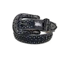 Black forsimon Rhintone Men Belts Crafts Crocodile grain Belts for men in pu leather13164555564503