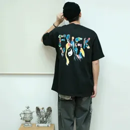 브랜드 남자 티셔츠 패션 Ying Yang Tee Box 티 로고 T 셔츠 커플 티