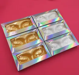 2020 Neue Eye Lashes Tablett für natürliche Nerz 25mm 27 mm 28 mm Wimpern mit holographischer Box Verkauf FDSHine6117815