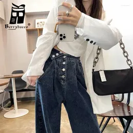 Frauen Jeans koreanische Mode Samt Baggy Y2K Kleidung Frauen hohe Taille Frauen Cargo Hosen Streetwear Yk2 Hosen Frau Pant