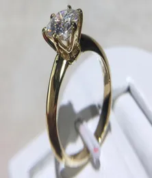 Cluster Rings Handmade S925 Logo Pure الصلبة الصلبة الذهب الخاتم الفاخرة جولة Solitaire 8mm 20ct Lab Diamond Wedding for Womencluster5642333