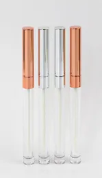 Round Round Rose Gold Silver 65ml Lip Gloss Tubes Container كامل ملصق خاص بالشفير أنبوب التغليف الشفاه التجميلية البلاستيكية 3535014