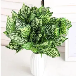 Decorative Flowers Artificial Foliage Plants Silk Leaves Beach Wedding Home Room Plant For Balcony Outdoor Decor Summer Party DIY Decoration