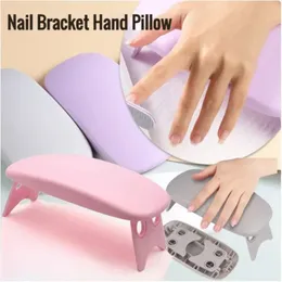 New Nail Hand Pillow Plastic Manicure Bracket Foldable Tripod Hand Pillow Polish Simple Style Support Mat Holder Manicure Tools