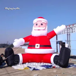Balão inflável de Papai Noel por atacado de 5m de altura Réplica de Natal Giant Red Blow Up Pai para decoração de Natal