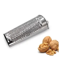 Moinhos de noz -moscada manual Relador Ralador de aço inoxidável Mini queijo limão de limão de alho gengibre cítrico de chocolate canela em pó cozinha7050135