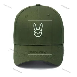 Ball Caps Bad Bunny Haft Baseball Cap 100% bawełniany raper Reggaeton