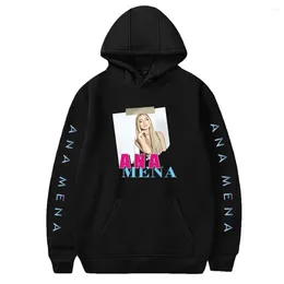 Męskie z kapturem Ana Mena Bluza Bluza Mężczyzna i żeńska długie rękawy pullover streetwear unisex moda jesienna ubrania 2024