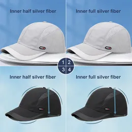 Neutral Anti Radiation Hat Half/All Silver Fiber Optic Electromagnetic Wave Rfid Shielding Hat Monitoring Room TV EMF Protective Hat 240429