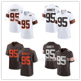 Men Jersey Garrett Brown Branco Roupas de Rugby S edição lendária